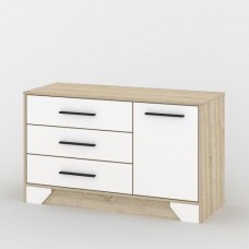 Комод Тиса Мебель 106 Дуб сонома Білий 67x40x112 см