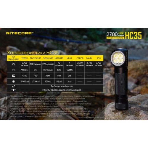 Налобний ліхтар Nitecore HC35 CREE XP-G3 S3 2700LM 21700 Чорний (1165700907) Налобний ліхтар Nitecore HC35 CREE XP-G3 S3 2700LM 21700 Чорний (1165700907)