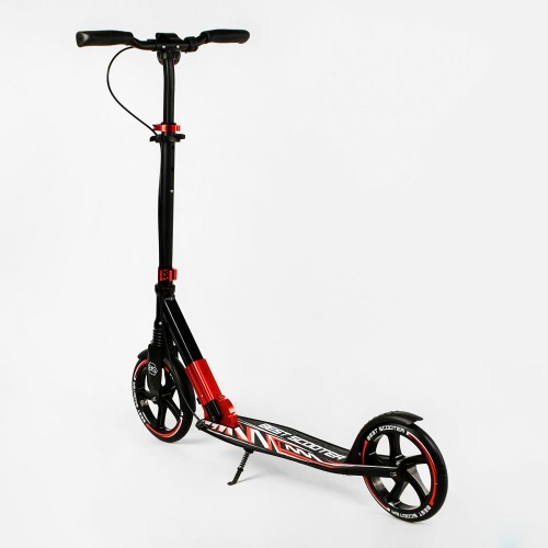 Двоколісний складаний самокат Best Scooter 100 кг Black and red (113219) Двоколісний складаний самокат Best Scooter 100 кг Black and red (113219)