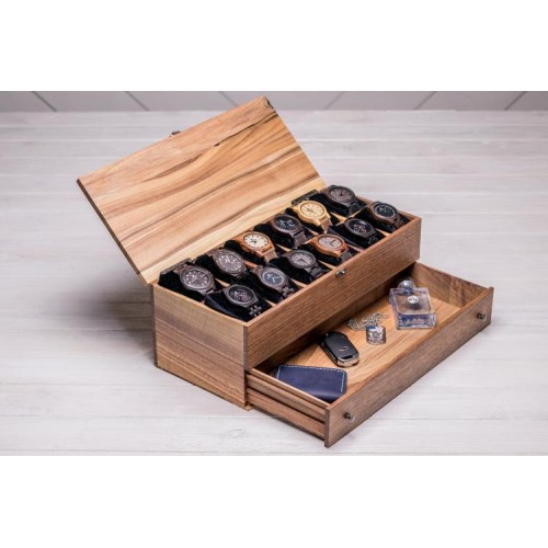 Органайзер на стіл для наручного годинника з нішою ecoWalnut 14.9х40.9х18 см Органайзер на стіл для наручного годинника з нішою ecoWalnut 14.9х40.9х18 см