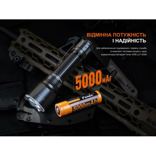 Ручний тактичний ліхтарик Fenix TK22R 3200лм Type-C Чорний