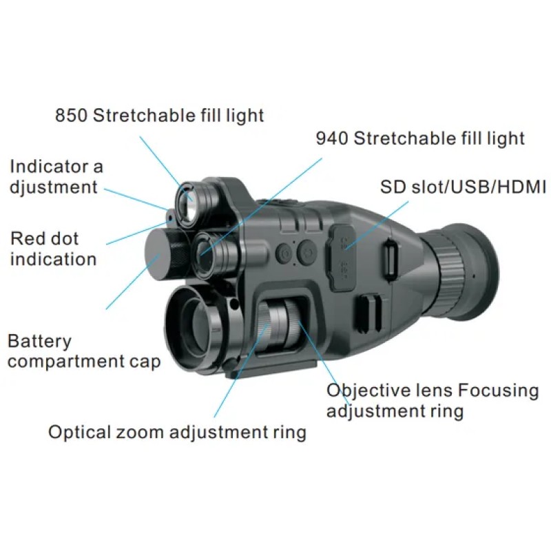 Монокуляр нічного бачення Henbaker CY789 до 400 м + Wi-Fi