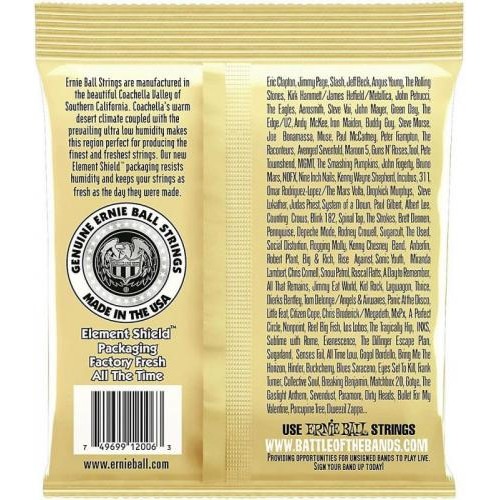 Струни для акустичної гітари Ernie Ball 2006 Earthwood Acoustic 80/20 Bronze Extra Light 10/50 Струни для акустичної гітари Ernie Ball 2006 Earthwood Acoustic 80/20 Bronze Extra Light 10/50