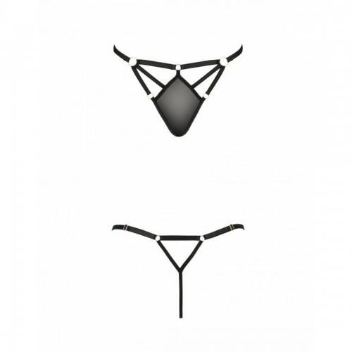 Стрінги зі стреп MEGGY THONG black L/XL - Passion Exclusive в інтернет супермаркеті PbayMarket!