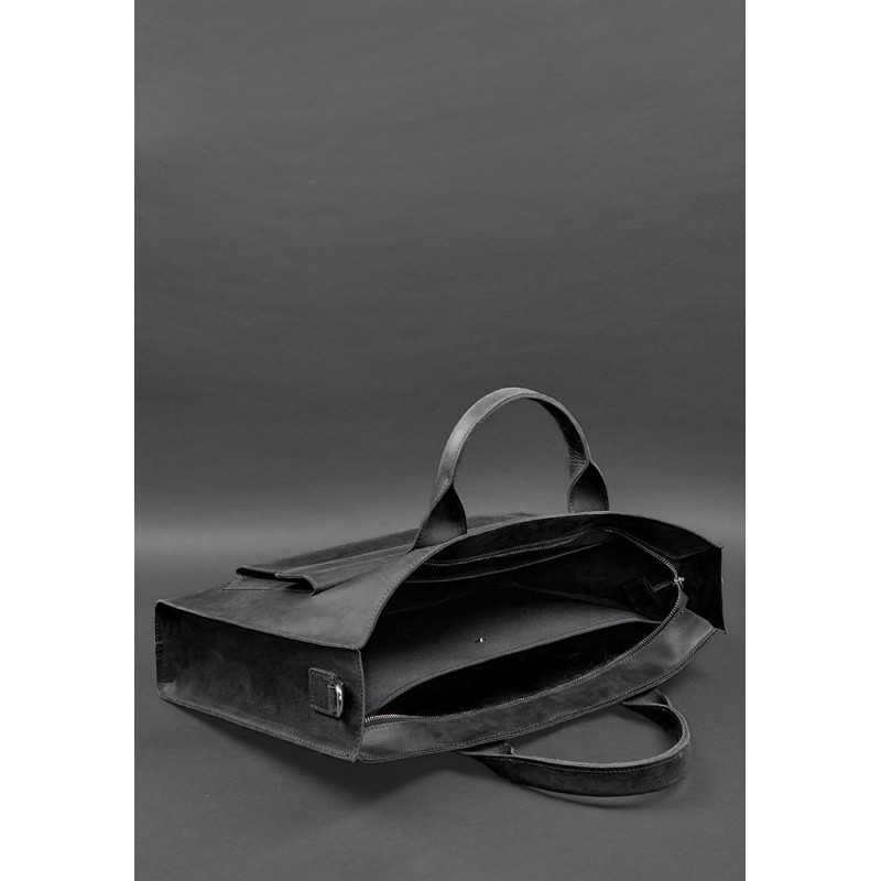 Шкіряна сумка для ноутбука та документів Універсальна синя Crazy Horse BlankNote