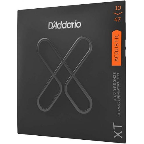 Струни для акустичної гітари D'Addario XTABR1047 XT 80/20 Bronze Extra Light 10/47 Струни для акустичної гітари D'Addario XTABR1047 XT 80/20 Bronze Extra Light 10/47