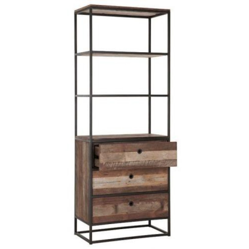 Стелаж для зберігання в стилі Loft NS-1957 2030x750x350 мм Черный