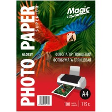 Фотопапір Magic Superior A4 115 г/м2 глянцевий Білий 100 шт