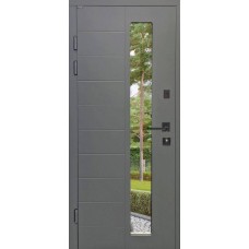 Двері вхідні Ваш Вид МДФ/МДФ Рал 7016 Адель склопакет 950х2040х90 Ліве/Праве