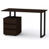 Стіл письмовий Компанит Лофт 2 120х60х72,8 см Венге темний
