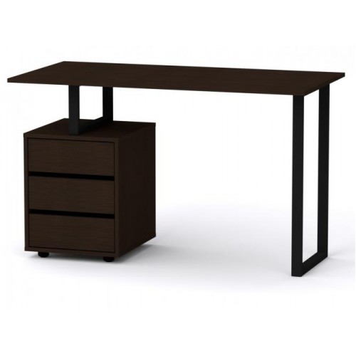 Стіл письмовий Компанит Лофт 2 120х60х72,8 см Венге темний Стіл письмовий Компанит Лофт 2 120х60х72,8 см Венге темний