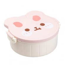 Ланч-бокс дитячий зі столовими приборами TS Kitchen Rabbit 18*18*7 см білий (HP12270W)