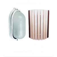 Світильник для лазні МС 1101 + Огорожа світильника з термовставкою для лазні та сауни PRO 330х270 мм