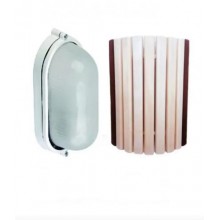 Світильник для лазні МС 1101 + Огорожа світильника з термовставкою для лазні та сауни PRO 330х270 мм