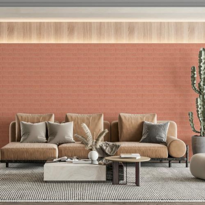 Панель стінова в рулоні 3D 700мм*3,08м*3мм Пудра (D) Sticker Wall SW-00002266