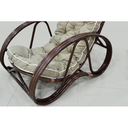 Крісло з пуфом CRUZO Set Натуральний ротанг Горіховий (kr00007) Крісло з пуфом CRUZO Set Натуральний ротанг Горіховий (kr00007)