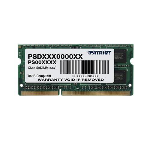 Оперативна пам'ять SO-DIMM 8GB/1600 DDR3 1.5В Patriot Signature Line (PSD38G16002S) в інтернет супермаркеті PbayMarket!
