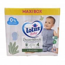 Дитячі підгузники Lotus Baby MAXI BOX 4 (7-12 кг) 74 шт