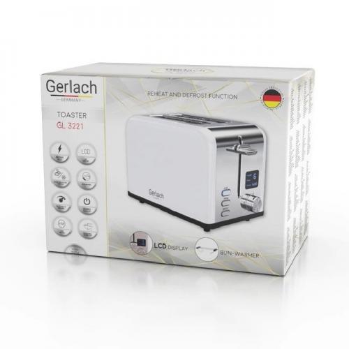 Тостер з дисплеєм Gerlach GL 3221w White в інтернет супермаркеті PbayMarket!