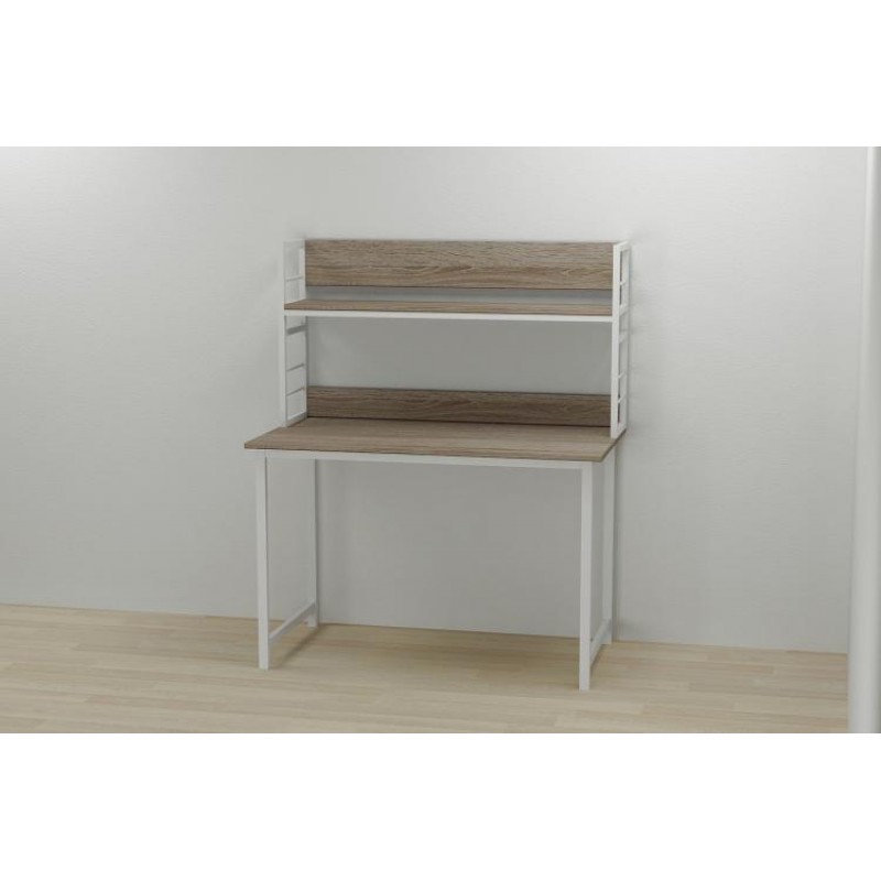 Надбудова для столу Ferrum-decor Лінкольн 60x140x28 Білий ДСП Сонома Трюфель (LIN0054)