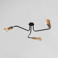 Люстра лофт MSK Electric Maze з бронзовими патронами MSK Electric NL 6060/3 BK+BN