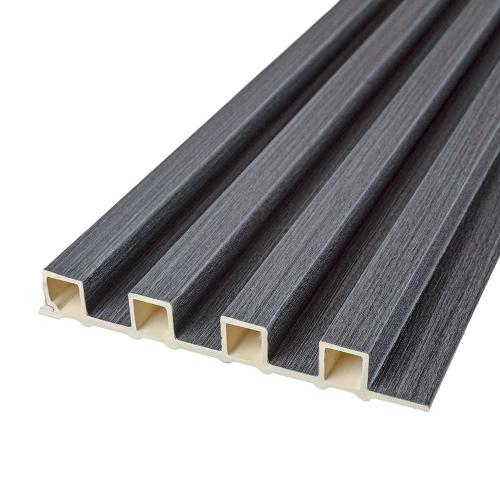 Декоративна стінова рейка Sticker Wall WPC Графіт 160x3000x23 мм (SW-00001529)
