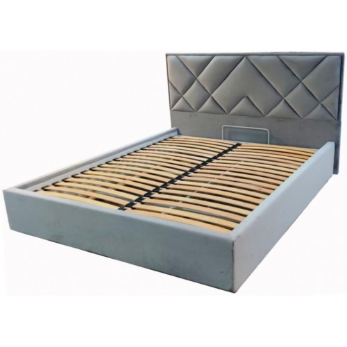 Ліжко BNB Dracar Premium 90 х 190 см Simple З додатковою металевою цільнозварною рамою Синій в інтернет супермаркеті PbayMarket!