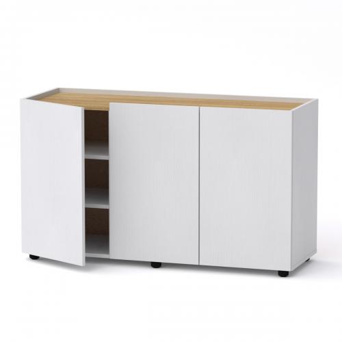 Комод МГ-6 тумба-2 Компаніт Німфея альба + дуб сонома (120х42х70 см) Комод МГ-6 тумба-2 Компаніт Німфея альба + дуб сонома (120х42х70 см)