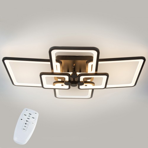 Стельова LED люстра світлодіодний світильник Sunlight чорний 5338/2+2+2 Стельова LED люстра світлодіодний світильник Sunlight чорний 5338/2+2+2