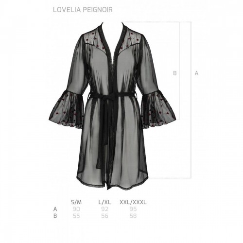 Повітряний пеньюар LOVELIA PEIGNOIR black XXL/XXXL - Passion в інтернет супермаркеті PbayMarket!