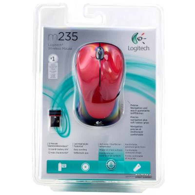Миша бездротова Logitech M235 (910-002496) Red USB