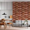 Самоклеюча 3D панель під коричневу цеглу катеринослав Sticker Wall 20000х700х3мм