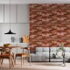 Самоклеюча 3D панель під коричневу цеглу катеринослав Sticker Wall 20000х700х3мм