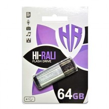 Флеш-накопичувач USB 64GB Hi-Rali Stark Series Silver (HI-64GBSTSL)