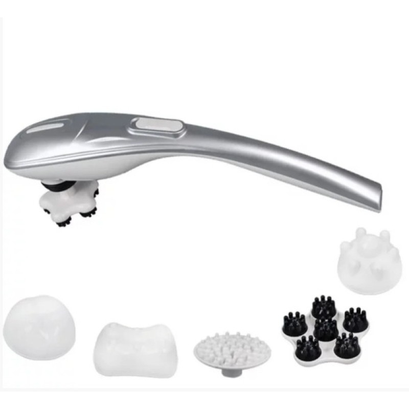 Масажер для тіла Benbo 701-В 5 насадок Сріблястий (1440236640)