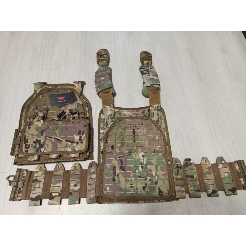 Плитоноска без плит з підсумками Yakeda One Size Мультикам (1874423504)