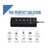 Розгалужувач USB HUB 3.0 на 4 порти 30 см Чорний