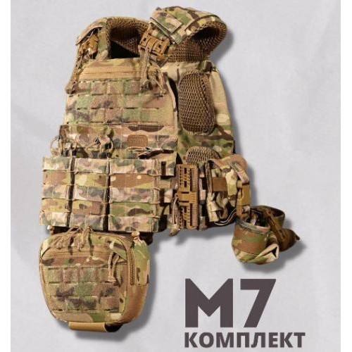 Плитоноска без плит з підсумками No Brand М7 One Size Мультикам (1942418752) Плитоноска без плит з підсумками No Brand М7 One Size Мультикам (1942418752)