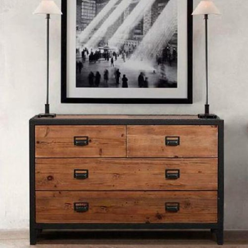 Комод Loft NS-270 930x1100x400 мм Чорний