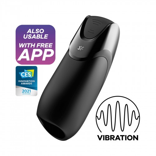 Смарт-мастурбатор з вібрацією Satisfyer Men Vibration+, 2 мотори, 14 режимів, водонепроникний в інтернет супермаркеті PbayMarket!