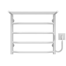 Рушникосушарка електрична Трапеція з полицею П5 500х500 Deffi Білий WD03 (C.TP.50.50.5.E.W.R.3)