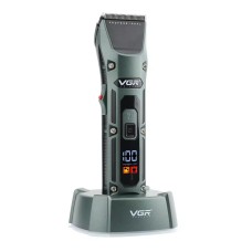 Машинка для стрижки волосся VGR V-696 LED-дисплей акумуляторна 10W Grey