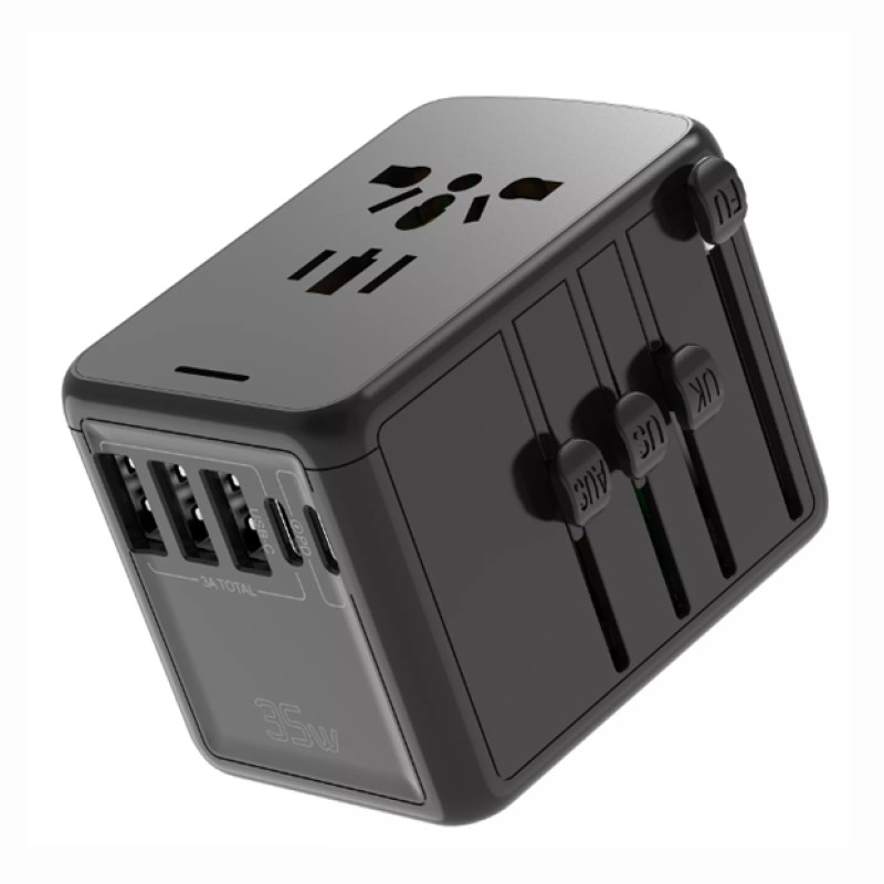 Універсальний адаптер Otravel для подорожей чорний 30W SL-207