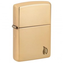 Запальничка Zippo Armor High Polish Brass Flame Design Series Flame 5,6х3,8х1,3 см Золотистий (46397)