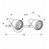 Спот Candellux Neria 32x15 см Чорний (92-81780)