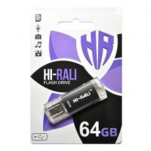 Флеш-накопичувач USB 64GB Hi-Rali Rocket Series Black (HI-64GBVCBK)