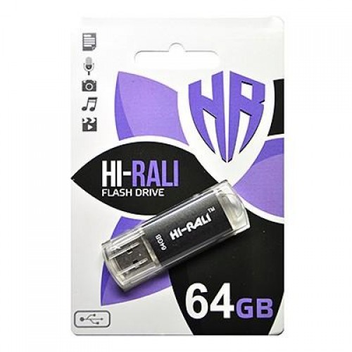 Флеш-накопичувач USB 64GB Hi-Rali Rocket Series Black (HI-64GBVCBK) в інтернет супермаркеті PbayMarket!