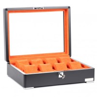 Скринька для зберігання годинників Salvadore WB/3420/8.BL-OR 320х245х87 мм Чорно-помаранчевий Скринька для зберігання годинників Salvadore WB/3420/8.BL-OR 320х245х87 мм Чорно-помаранчевий