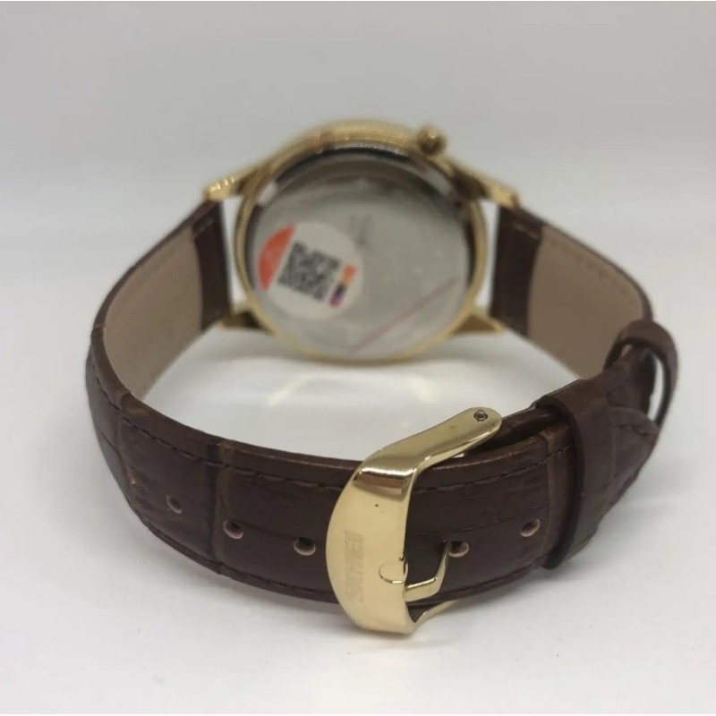 Чоловічий кварцовий годинник Skmei 1581 Prestige коричневий