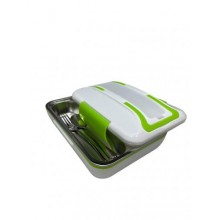 Ланч-бокс електричний з підігрівом від мережі 220 V 820 мл Lunch Box Зелений (1936360941)